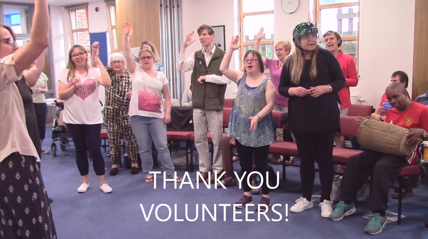 Include Choir singing & signing Thank You to our volunteers