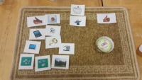Talking Mat showing positive feedback in symbols and photos