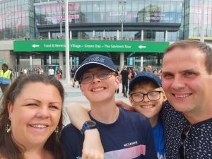 Family photo of Martin with his wife and two boys 