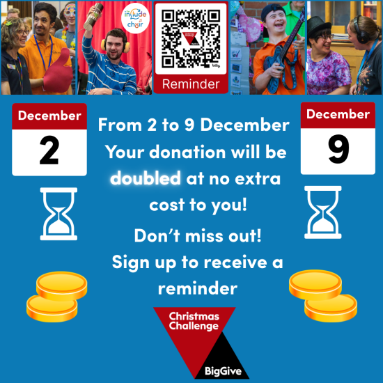 From the 2 to 9 December your donation will be doubled at no extra cost to you! Don't miss out and sign up to received a reminder
