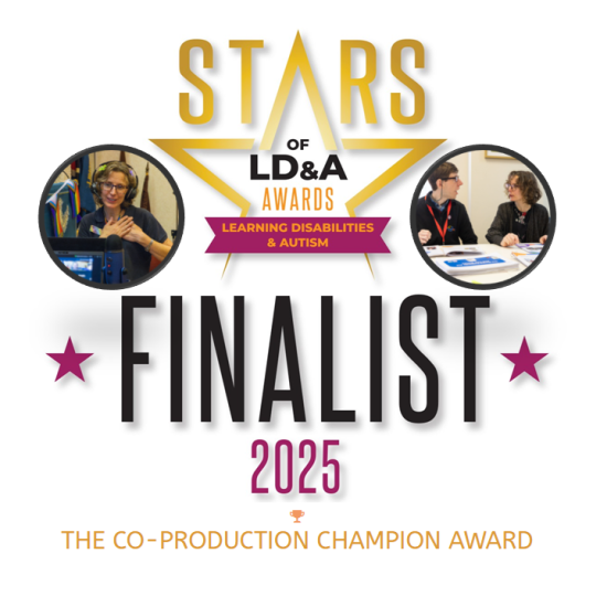 Alix Lewer has been nominated as a finalist for the Stars of learning and Disabilities and autism awards 2025 in the co-production champion category