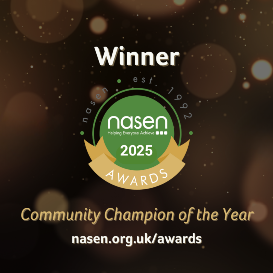 Winner of the Nasen Community Champion of the year award, 2025