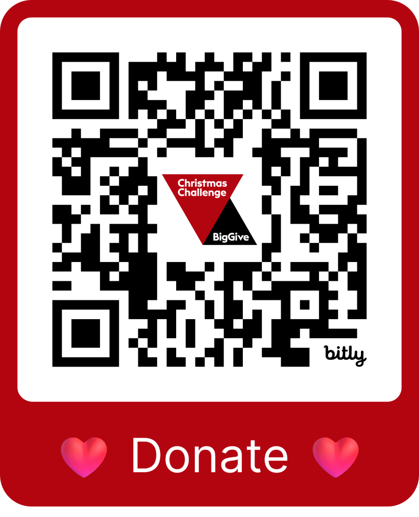 QR code to donate to Include via the Big Give