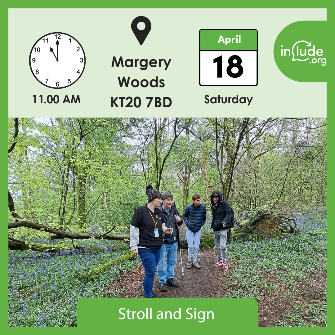 Margery Woods Stroll and Sign 18th April 2026
